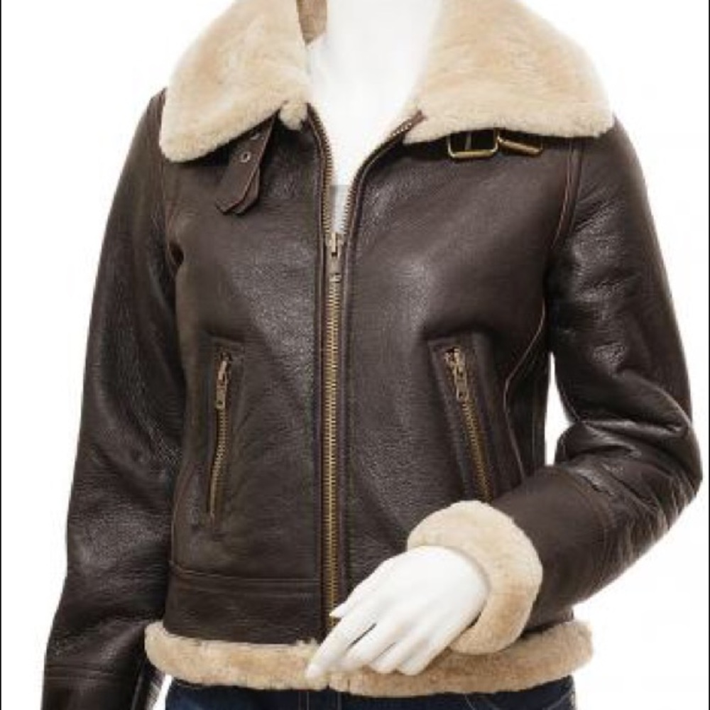 Charles Klein lambskin bomber jacket lined size XL